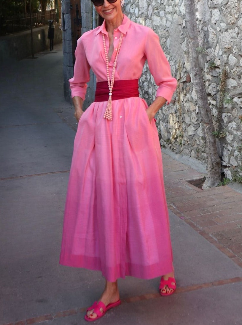 Pink Faille Gown