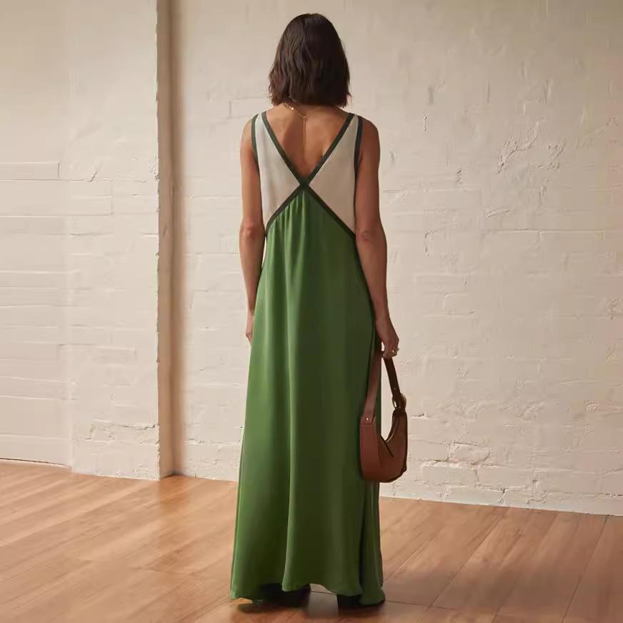 Loose Sleeveless Tank Top Color Dress