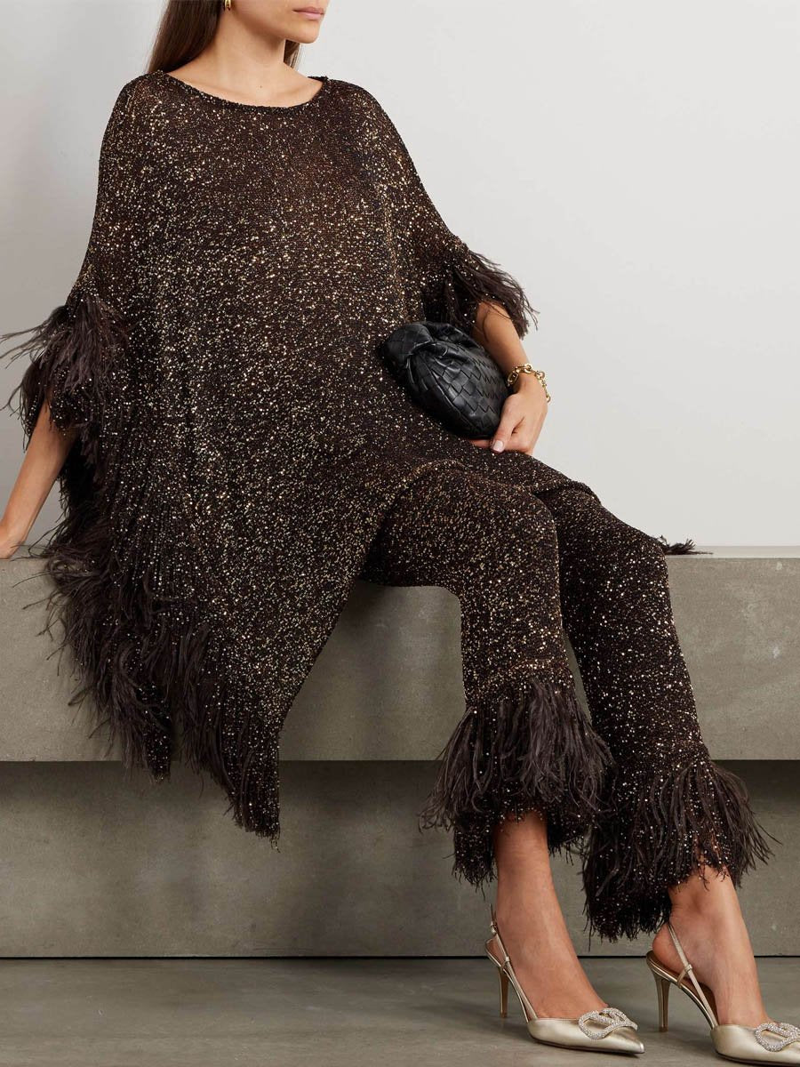 Sequin Tassel Suit