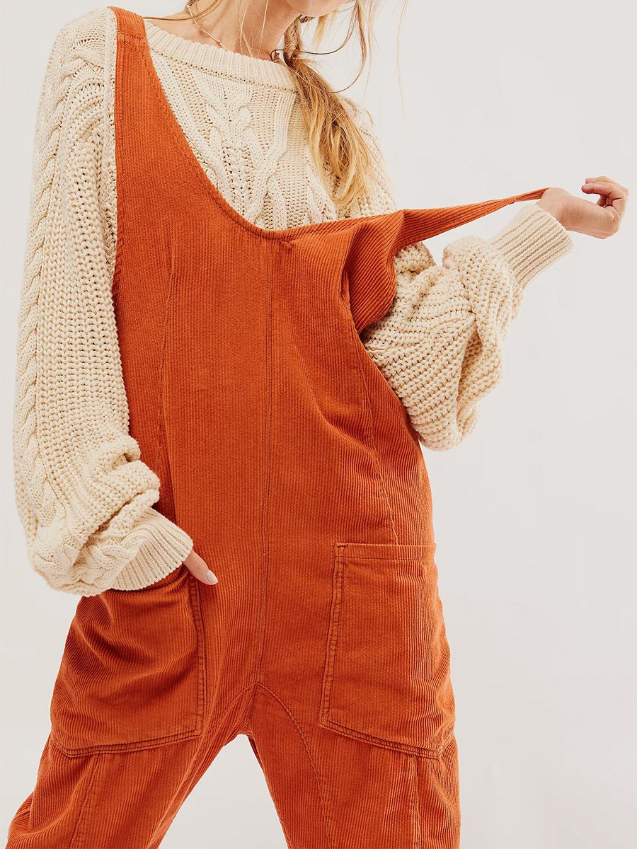 Corduroy Pockets Jumpsuit