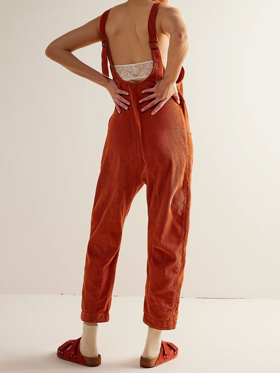 Corduroy Pockets Jumpsuit