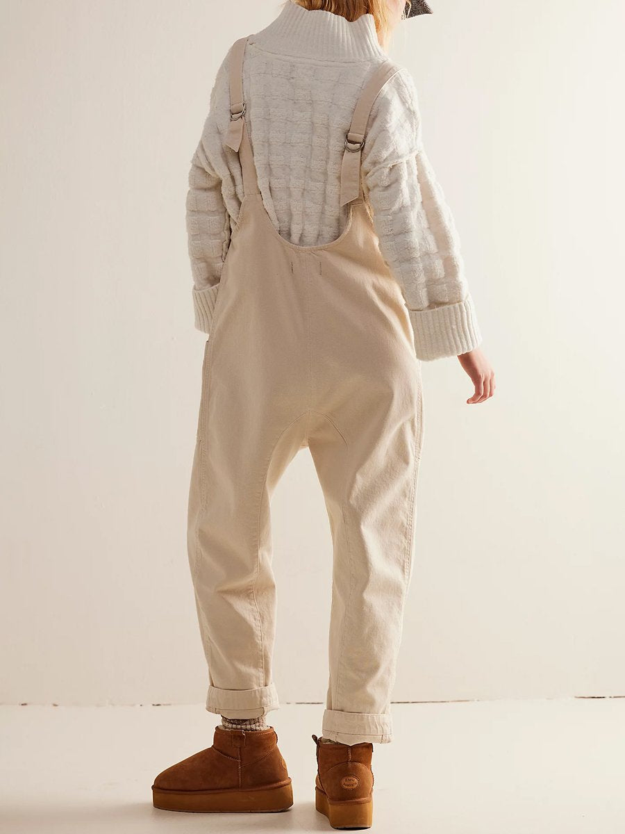 Denim V-Neck Jumpsuit