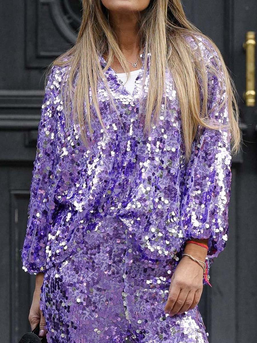 Sequined Two Pieces Set