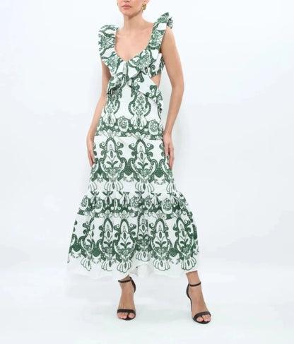 Embroidered Italian Cotton Dress