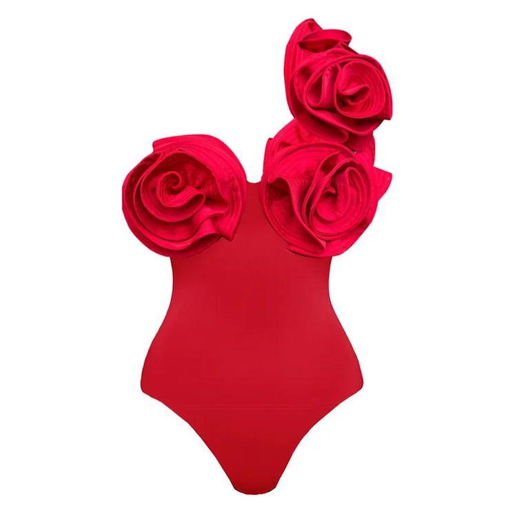Flower Embellished Swimsuit