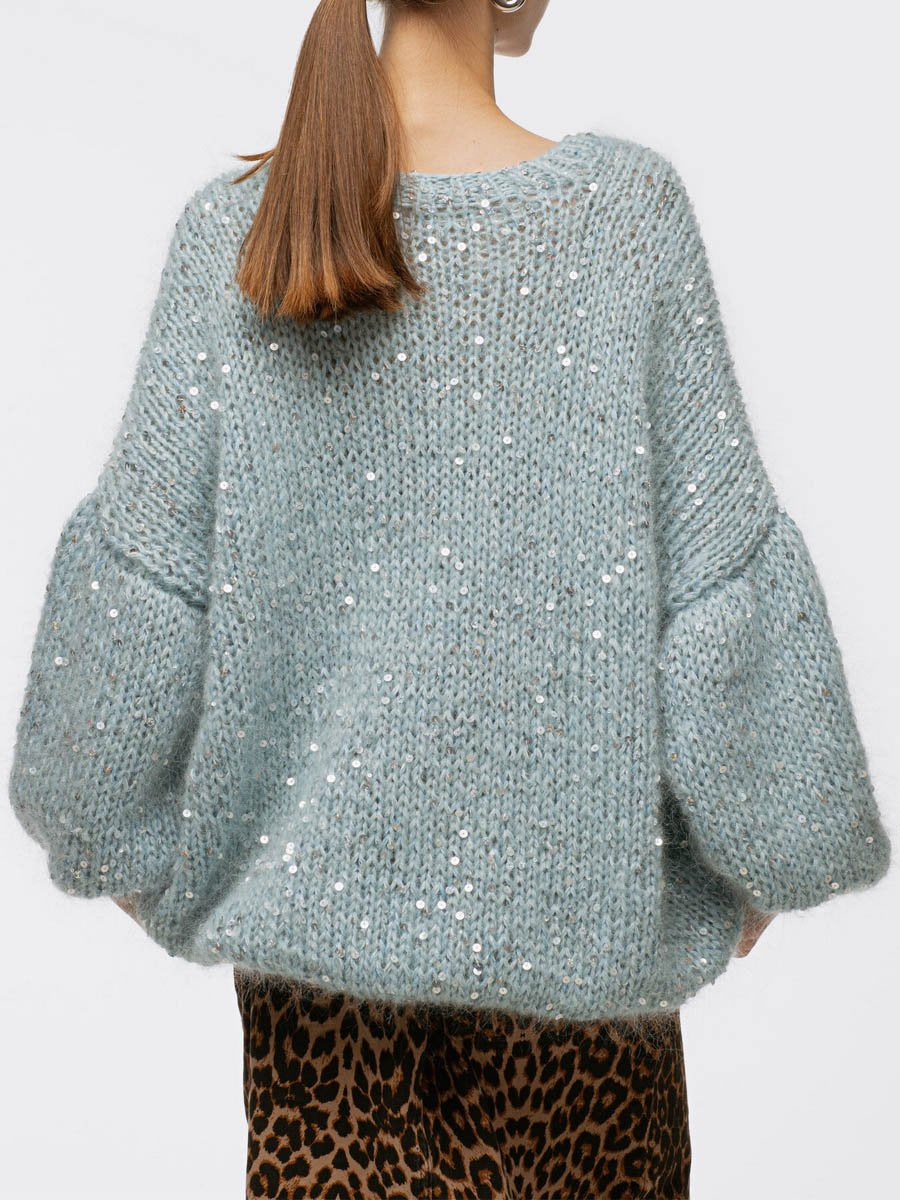 Sequin Loose Cardigan