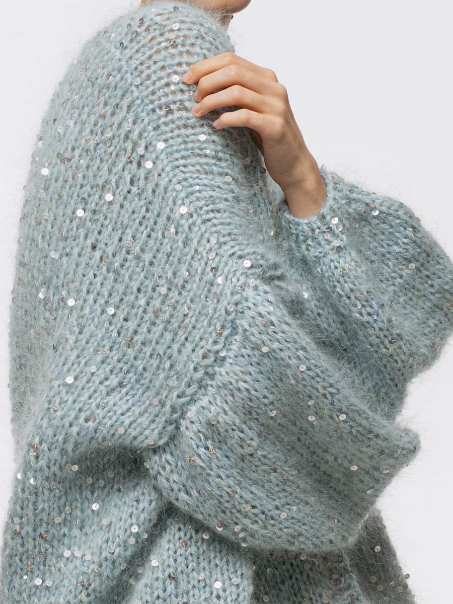 Sequin Loose Cardigan