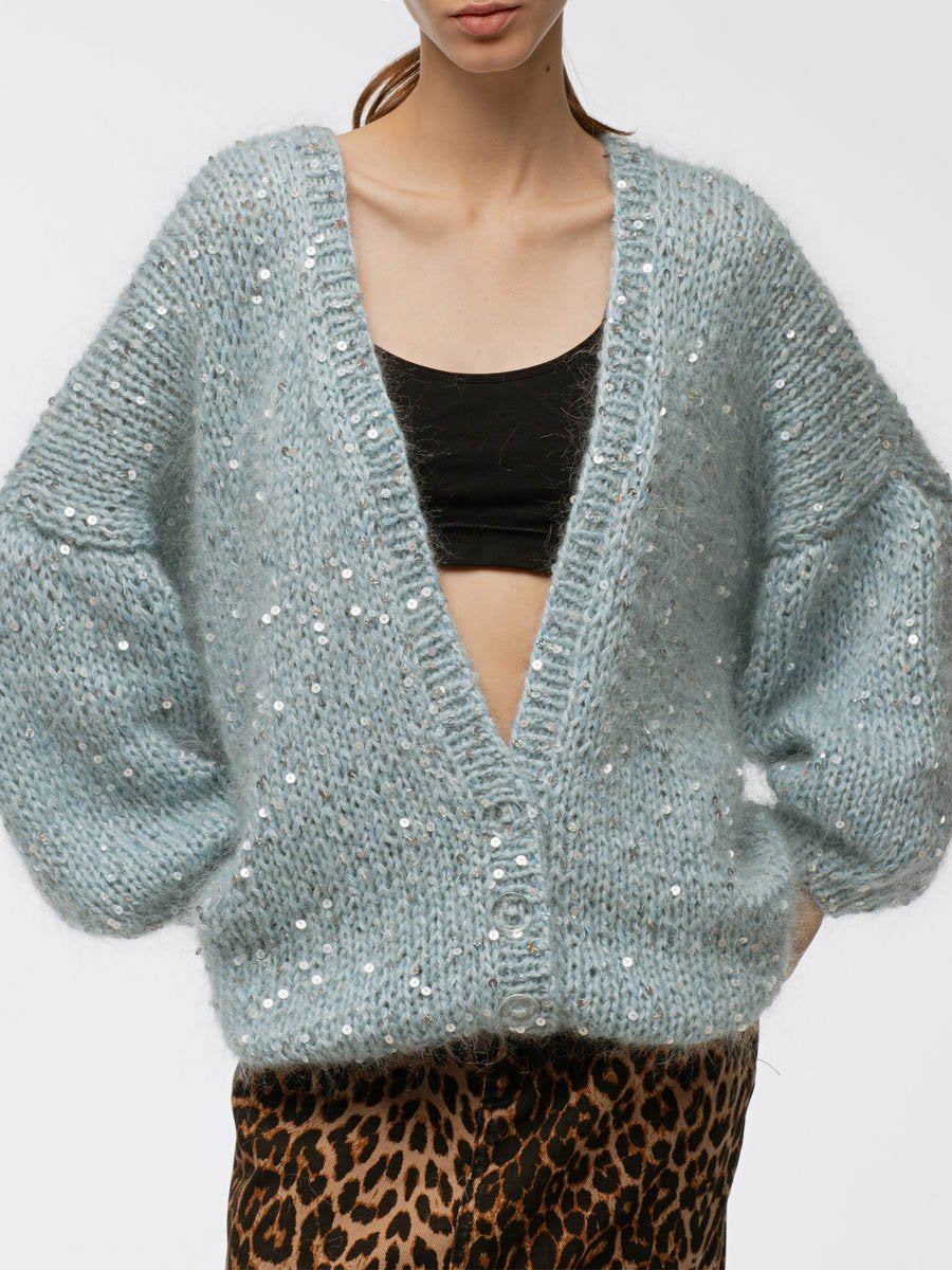 Sequin Loose Cardigan