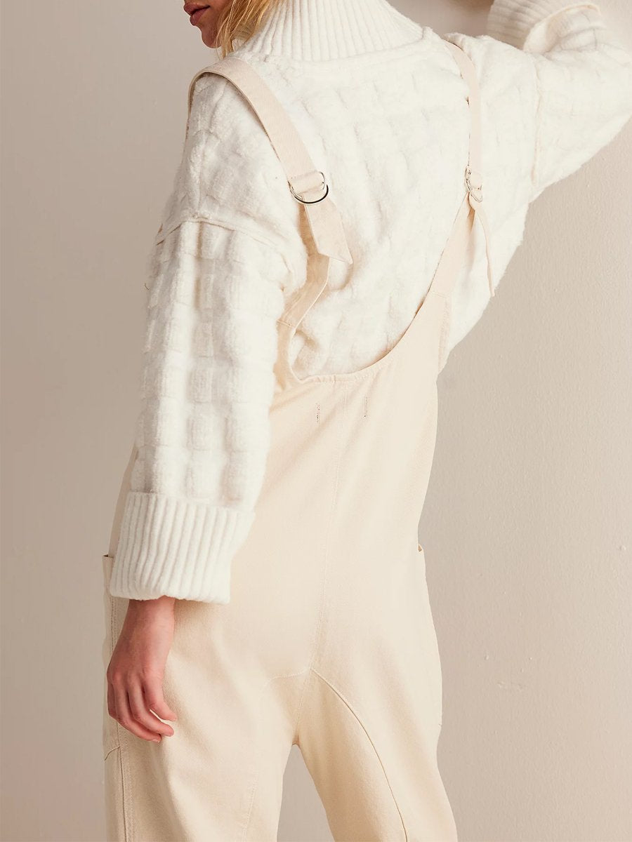 Denim V-Neck Jumpsuit