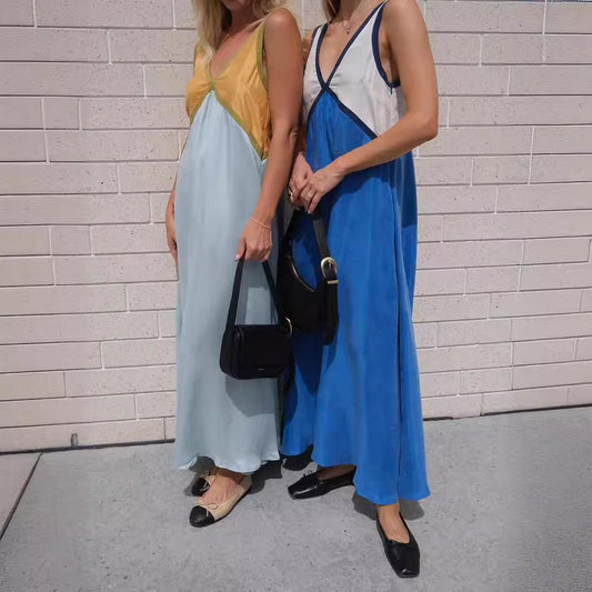 Loose Sleeveless Tank Top Color Dress