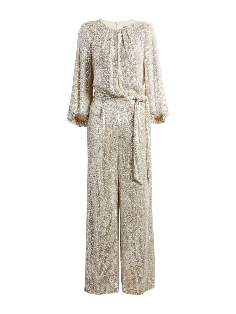 Sequin Long Sleeve Jumpsuit
