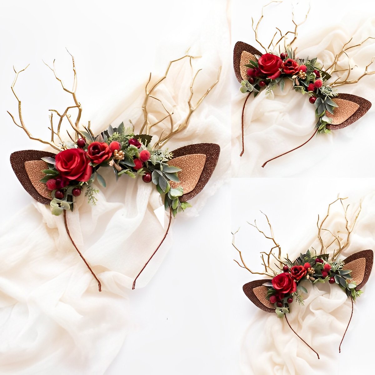 Reindeer Headband- Reindeer Antler