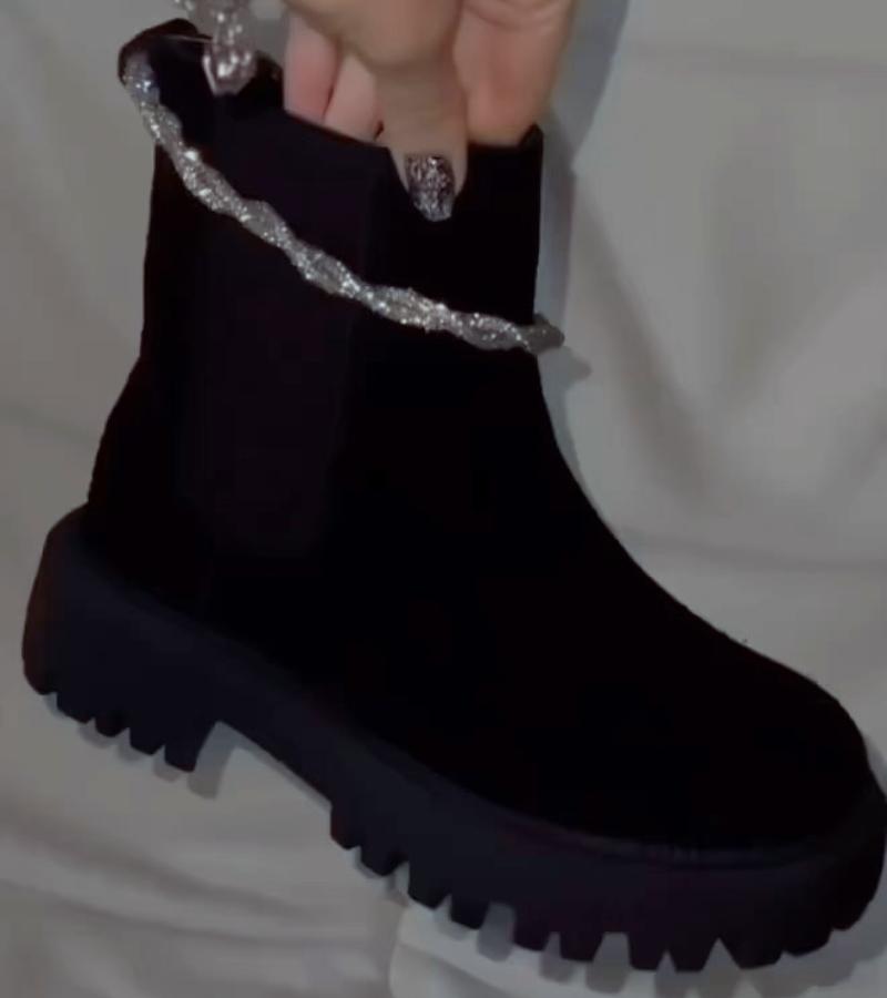 Women's Chic Chain-Trim Chelsea Boots