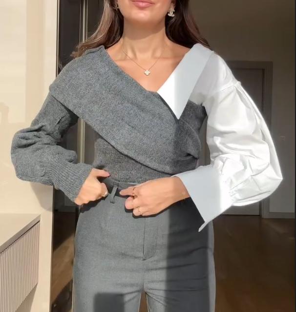 Design Inspired Patchwork Shirt