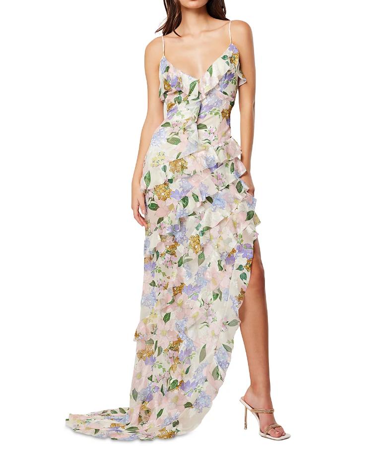 Pleated Floral Dress