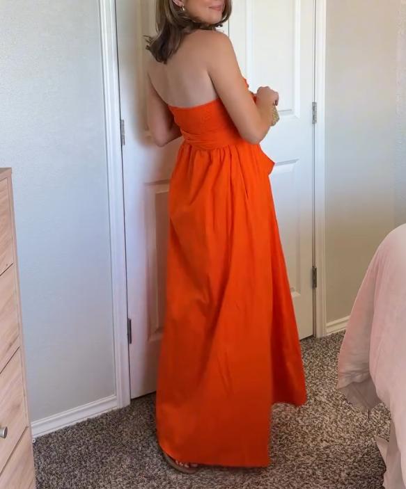 Sunshine Orange Bow Dress