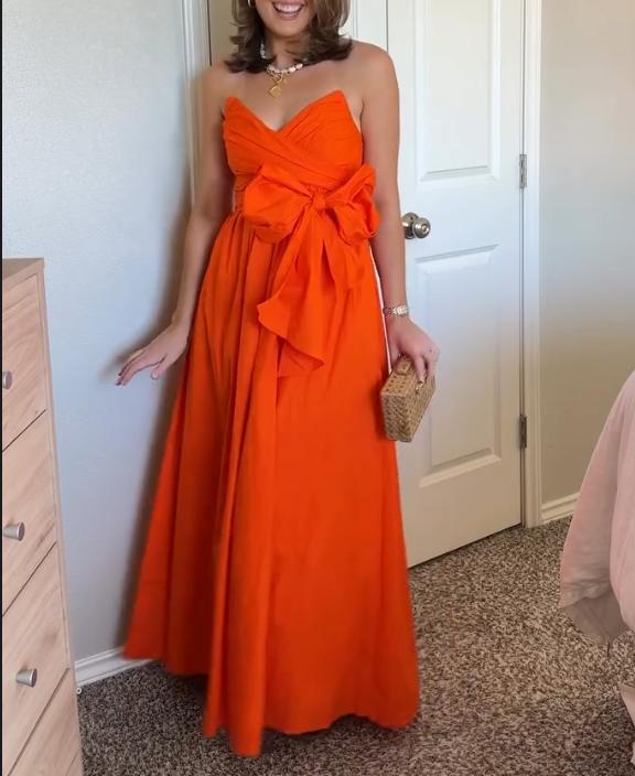 Sunshine Orange Bow Dress