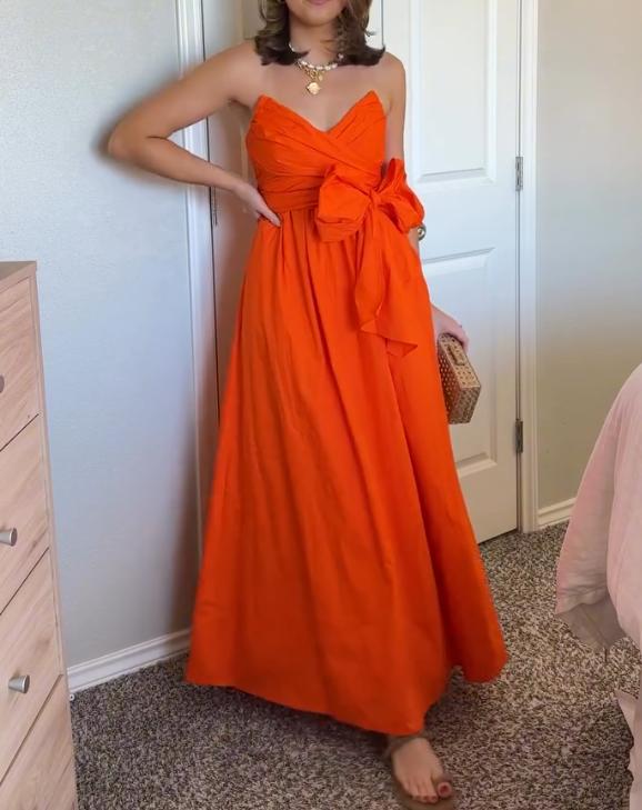 Sunshine Orange Bow Dress