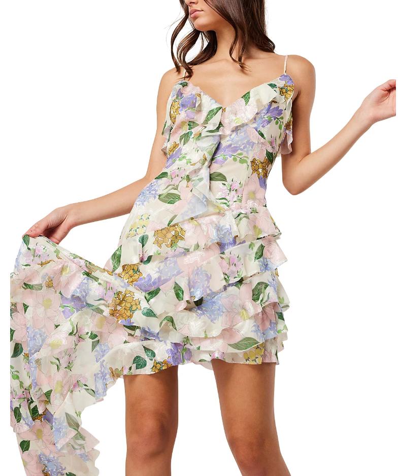 Pleated Floral Dress