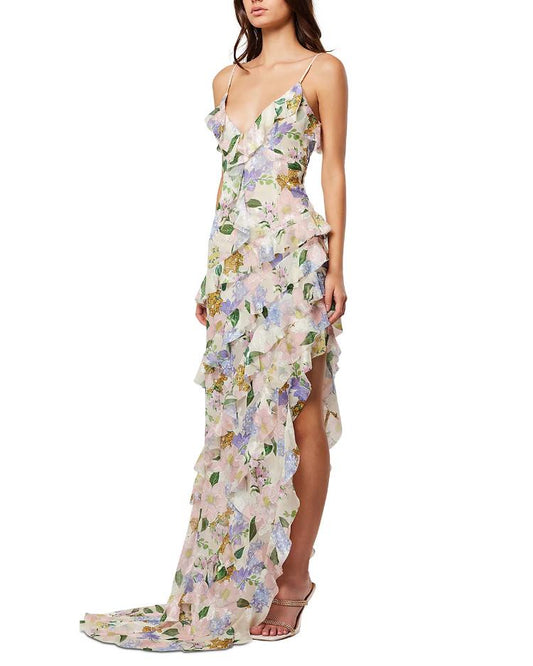 Pleated Floral Dress