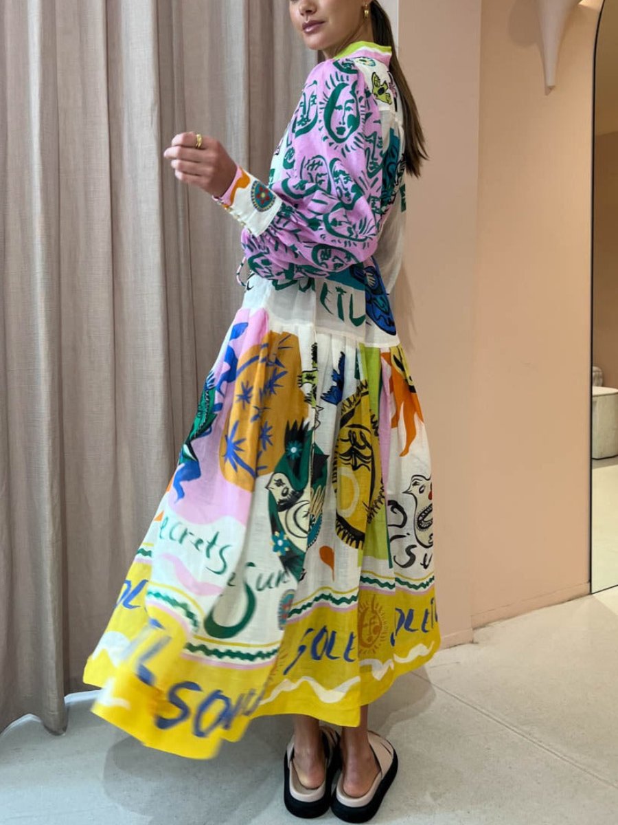 Soleil Belted Midi Shirt Dress