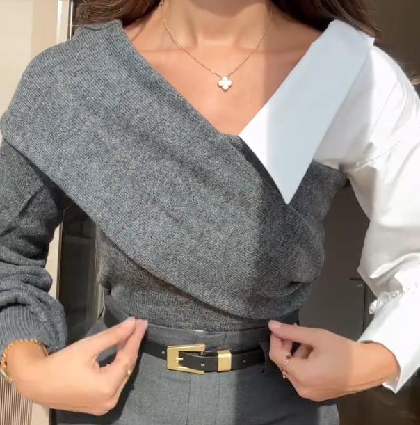 Design Inspired Patchwork Shirt