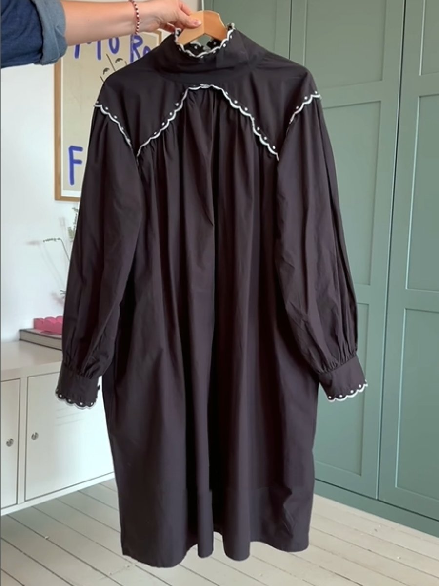 Lazy Casual Black Midi Dress