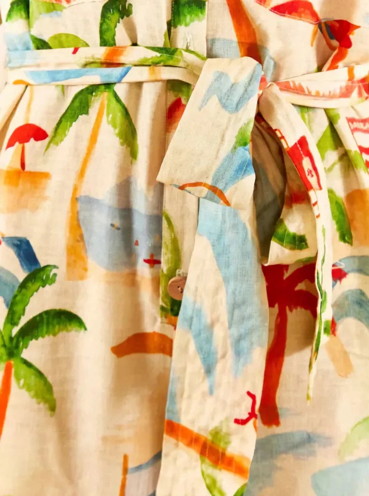 Copacabana Tropical Puff Sleeve Jumpsuit