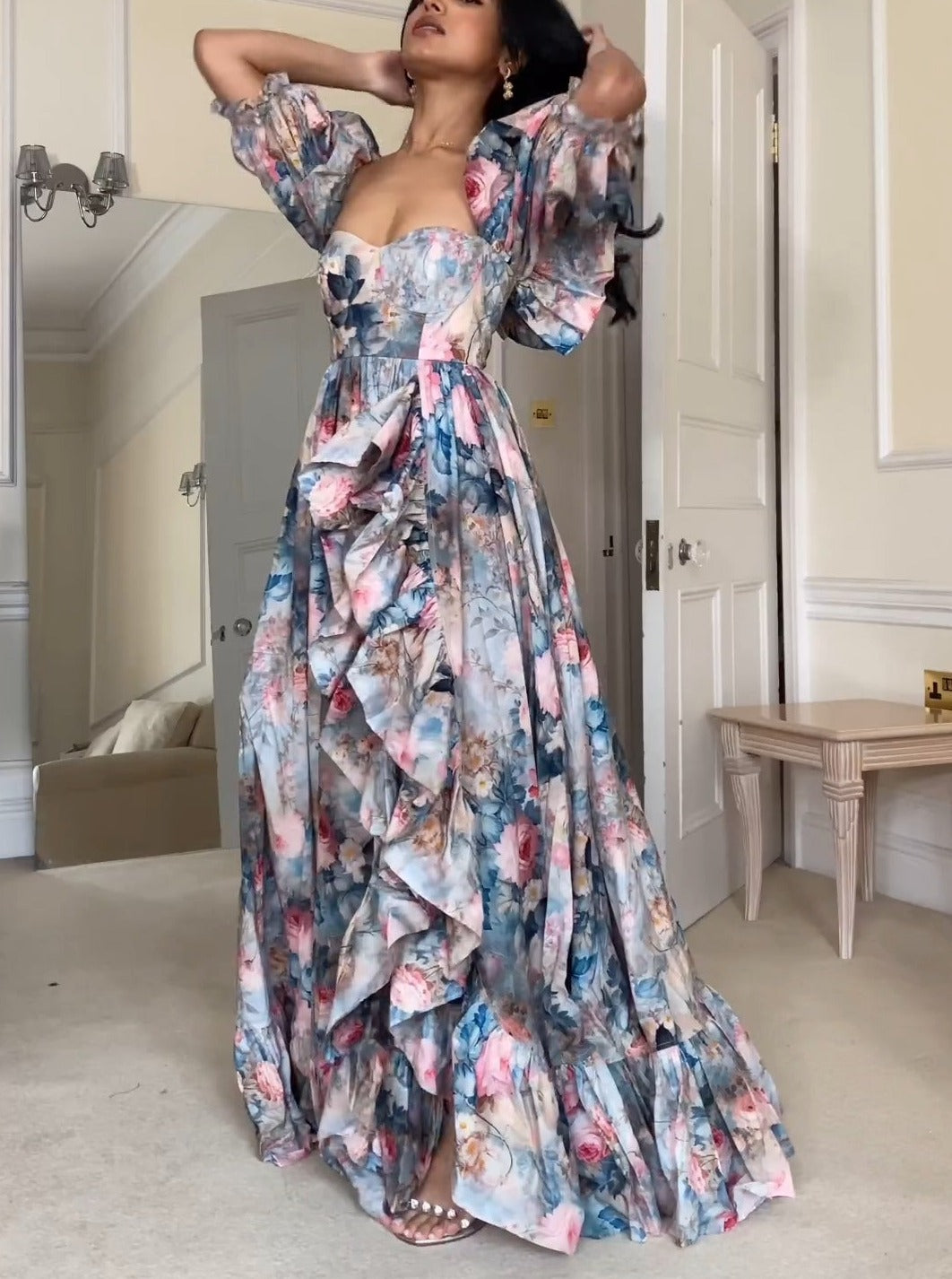 Short Sleeve High Waist Dress