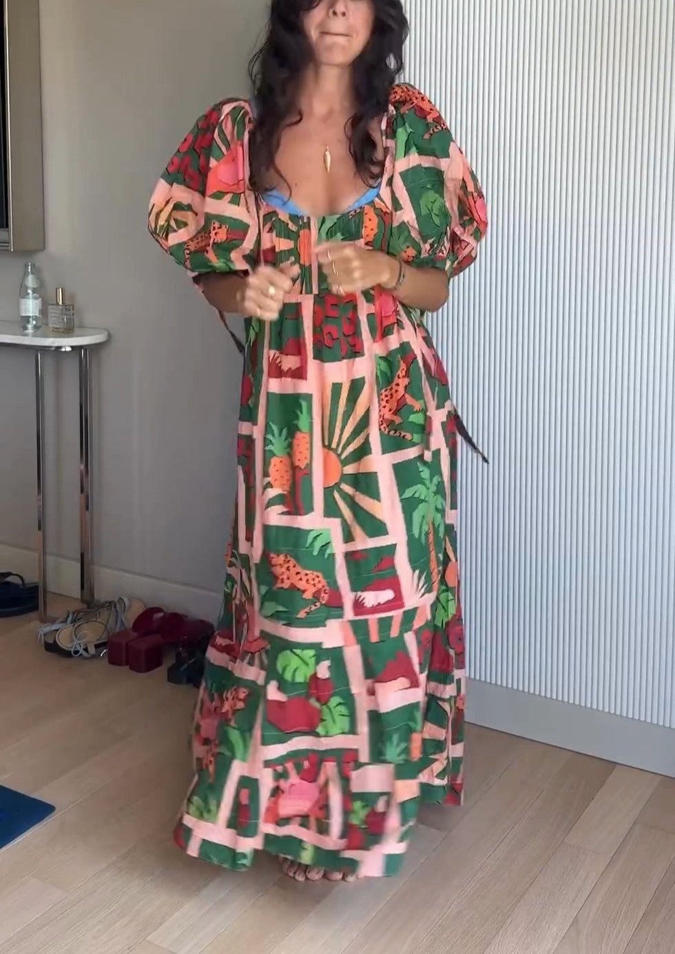 Elegant Boho Print Dress